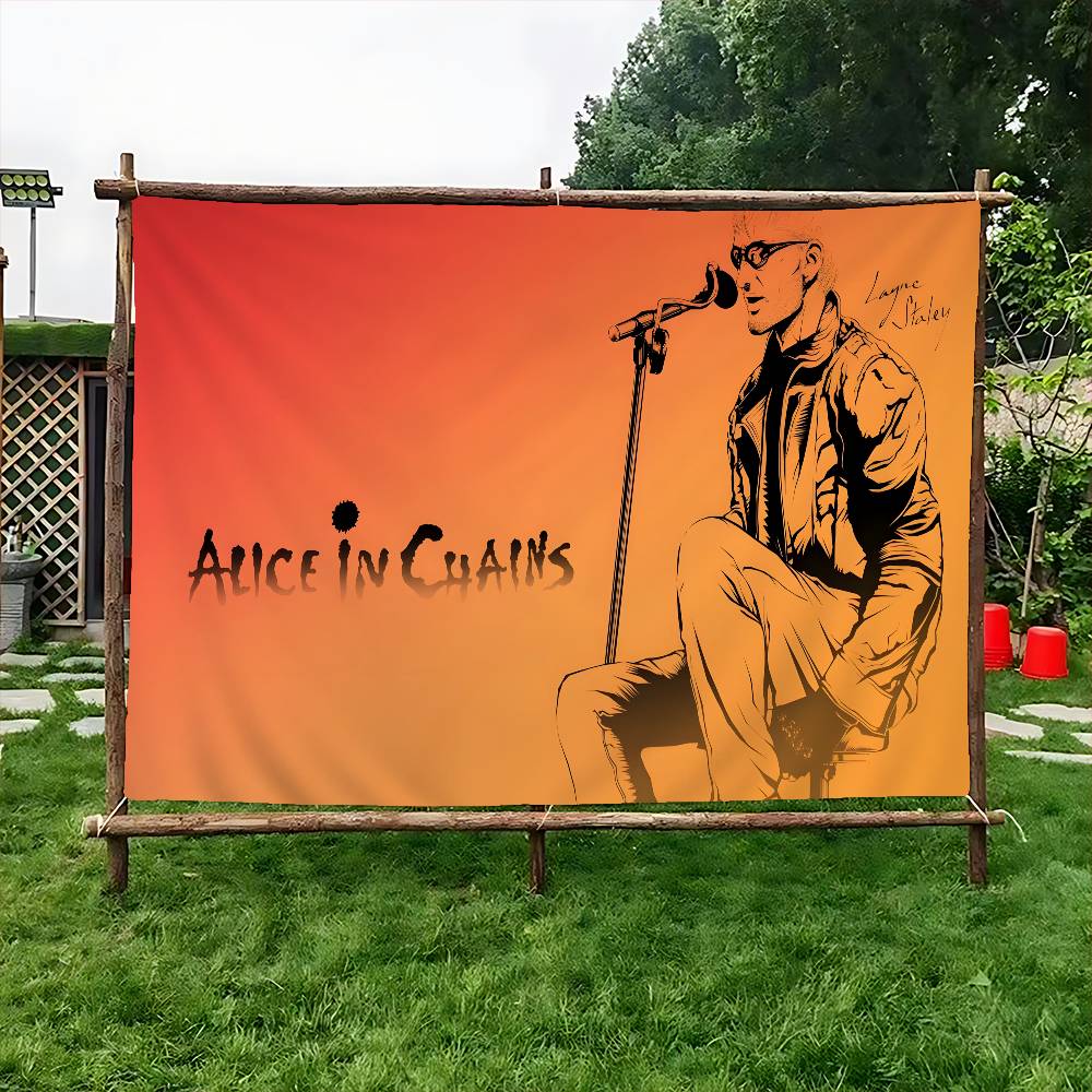 Commercial Printing Companies Usa - Ретро-флаг с изображением Alice In Chains